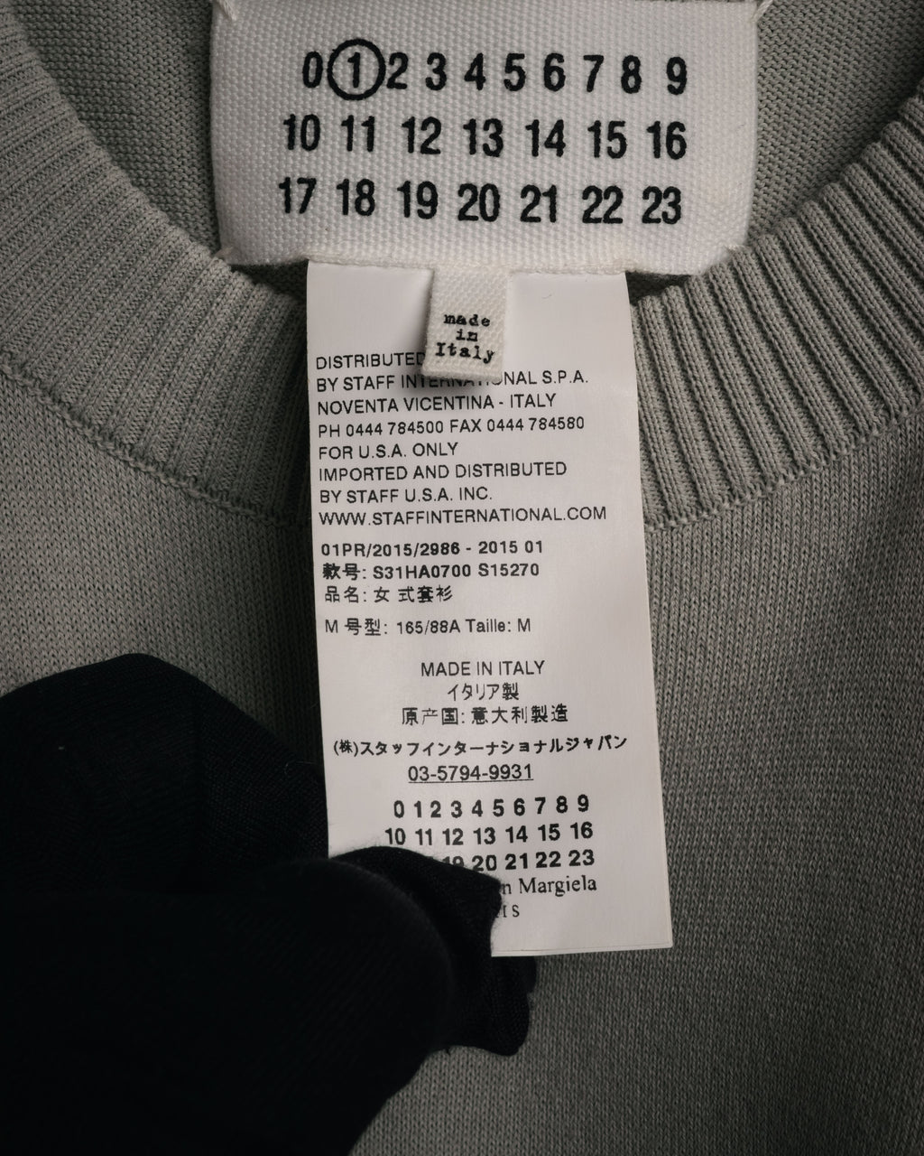 “Maison Margiela” 2015SS deconstructed cape knit top