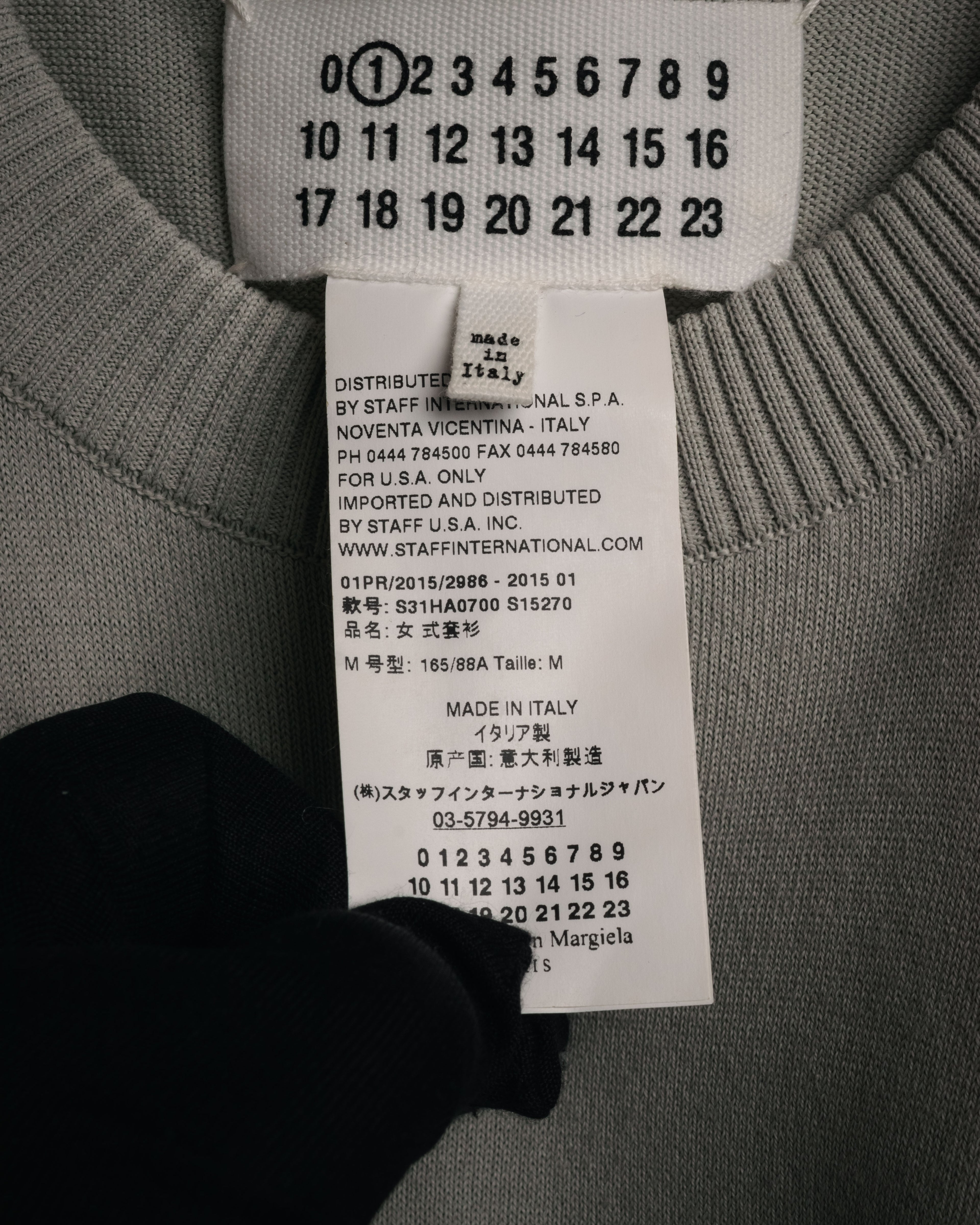 “Maison Margiela” 2015SS deconstructed cape knit top