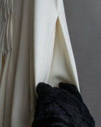 "JIL SANDER" Asymmetrical tuck gather detail long dress