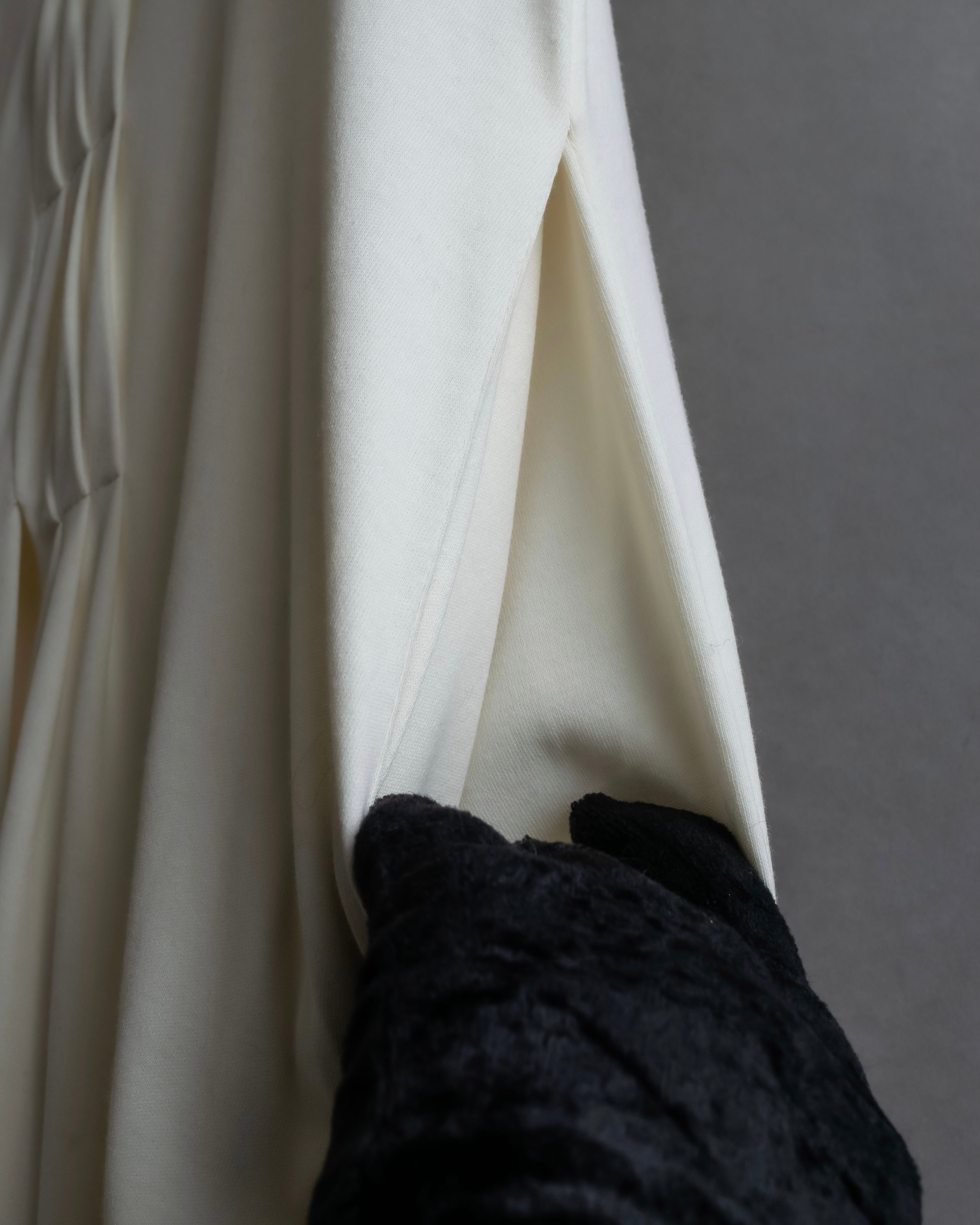 "JIL SANDER" Asymmetrical tuck gather detail long dress