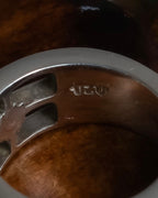 "Tiffany&Co" Silver 925 square cut edged ring