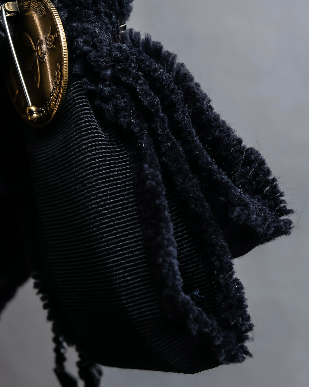 "GUCCI" Black bejeweled grosgrain ribbon