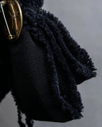 "GUCCI" Black bejeweled grosgrain ribbon