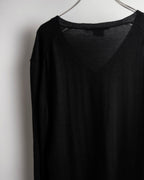 "GUCCI" G logo embroidered silk mix V-neck knit