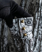 "GUCCI" Monotone floral print wrap dress