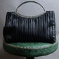 "GIANNI VERSACE" Random pleated medusa motif one handle bag