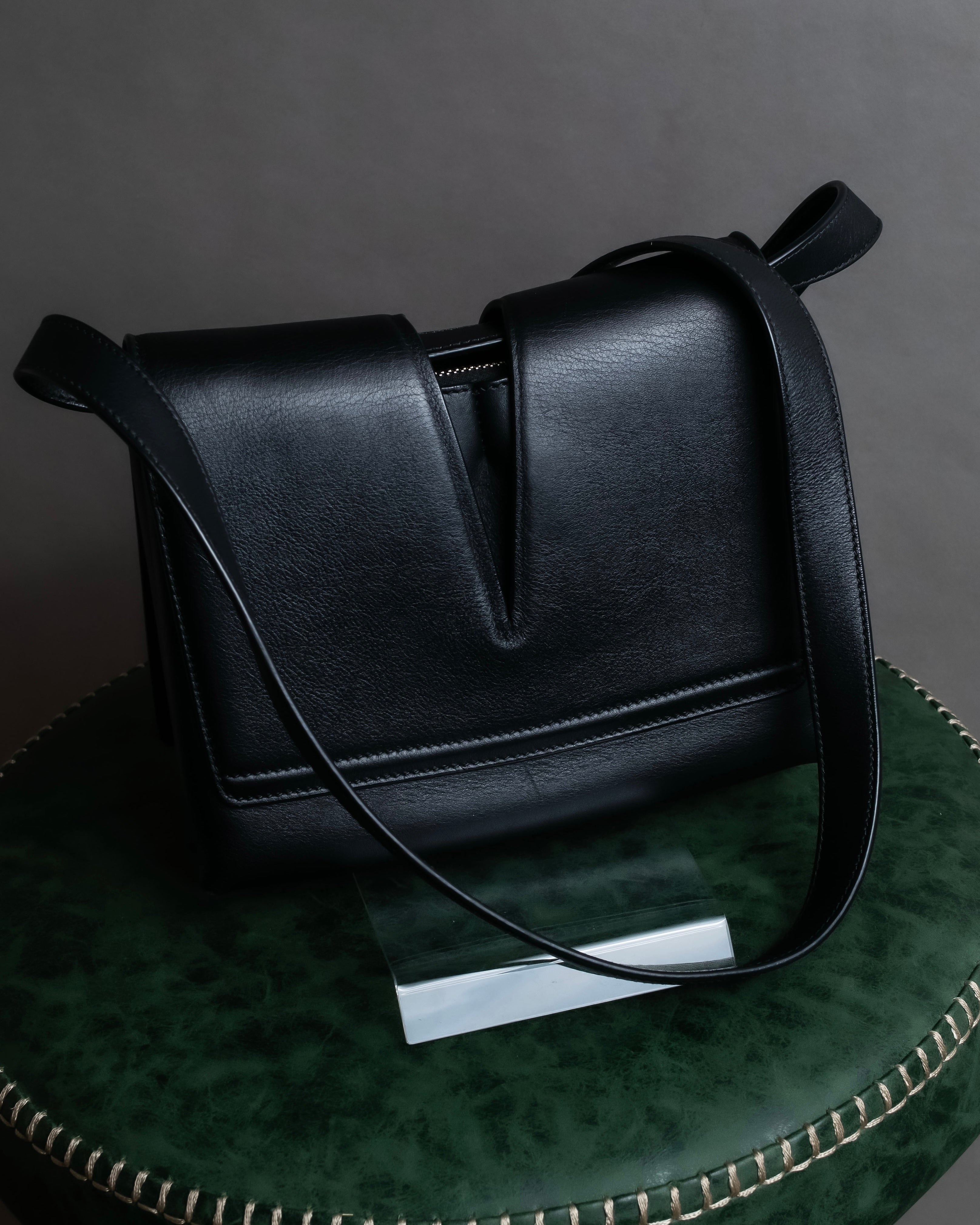 "JIL SANDER" Minimalist design leather shoulder bag