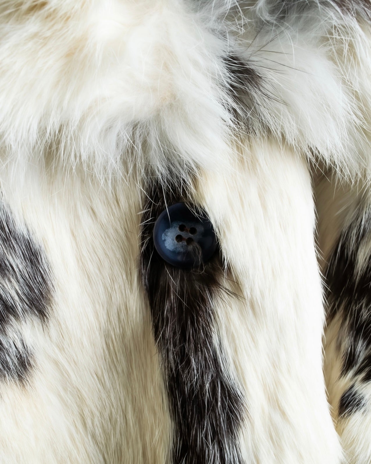 Vintage 100% real rabbit fur long coat