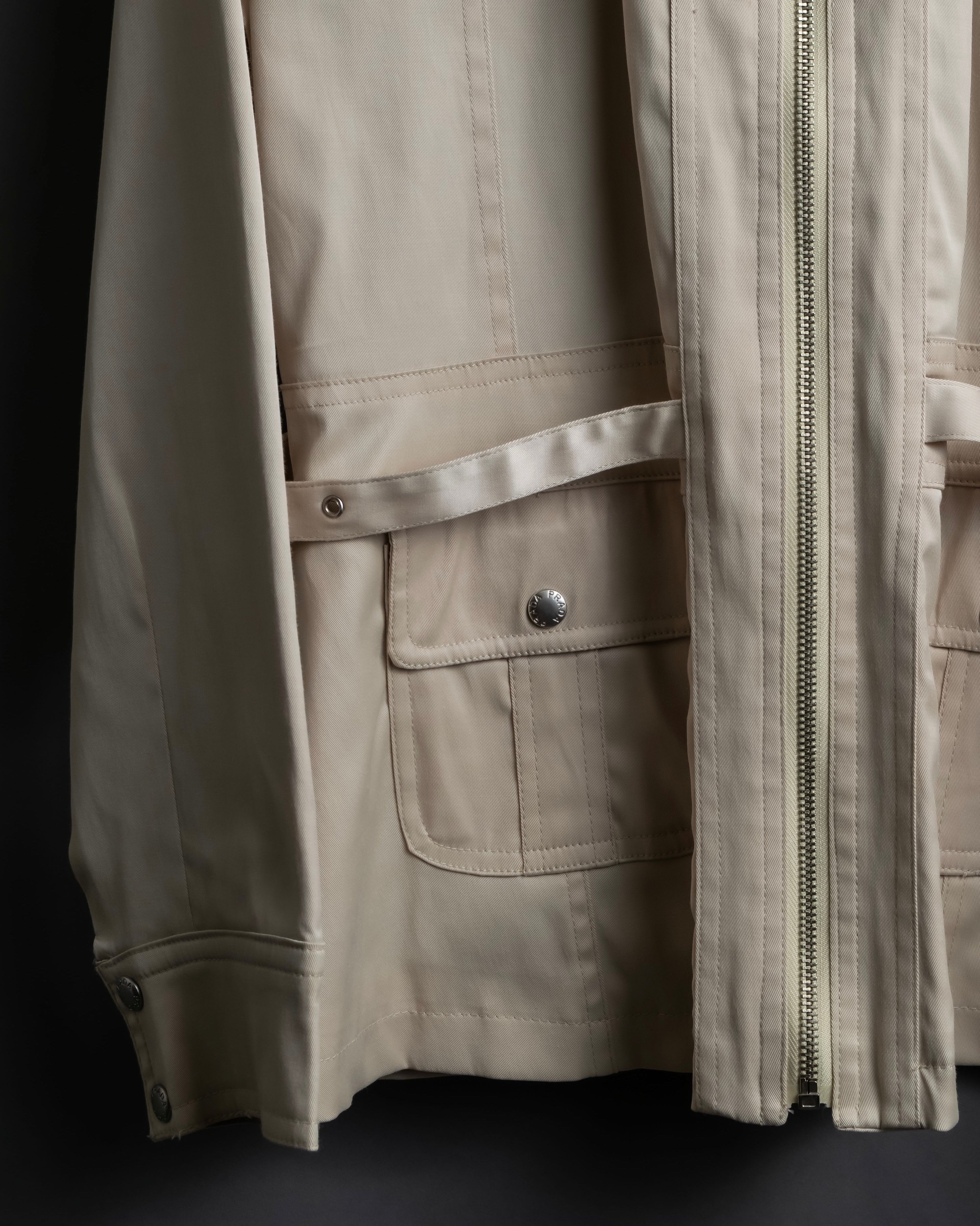 "PRADA" Military detail cotton jacket