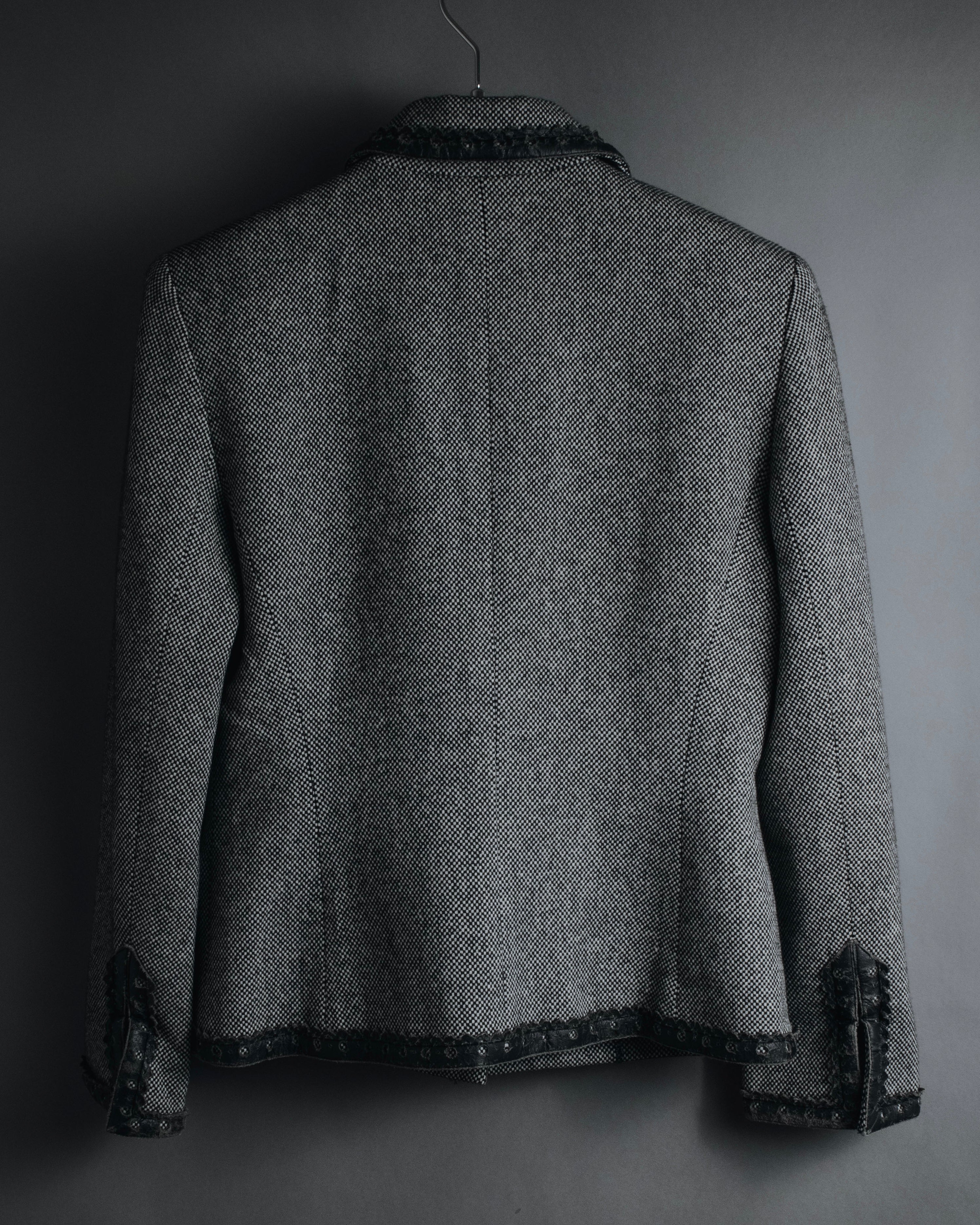 "Christian Dior" 90’s braided trim tweed jacket