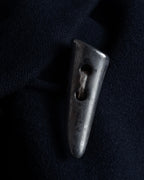 "YVES SAINT LAURENT" Metal toggle design melton wool duffel coat