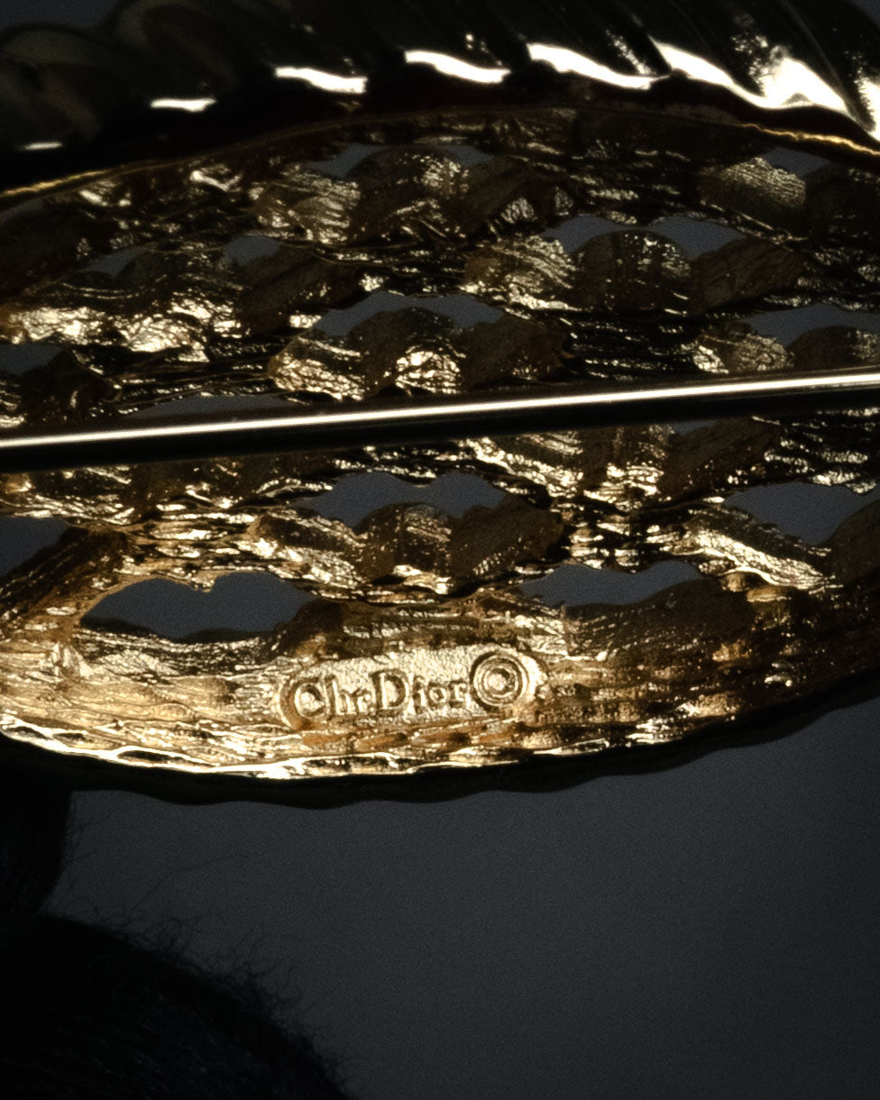 “Christian Dior” 70’s-80’s Lattice rhinestone brooch