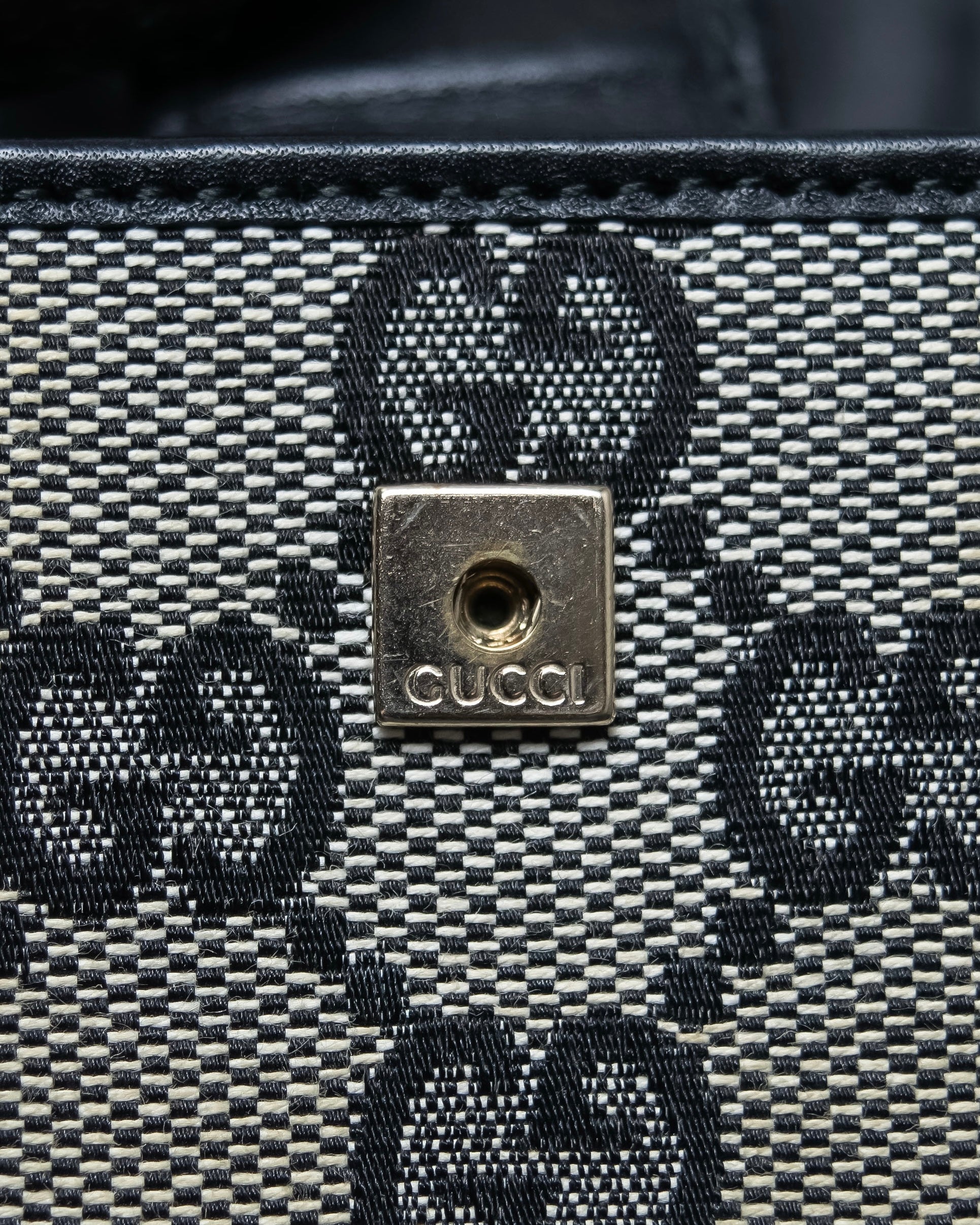 "GUCCI" GG pattern leather compact wallet