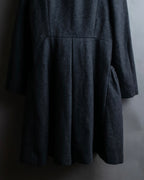 "Chloe" Gathered waist round collar coat
