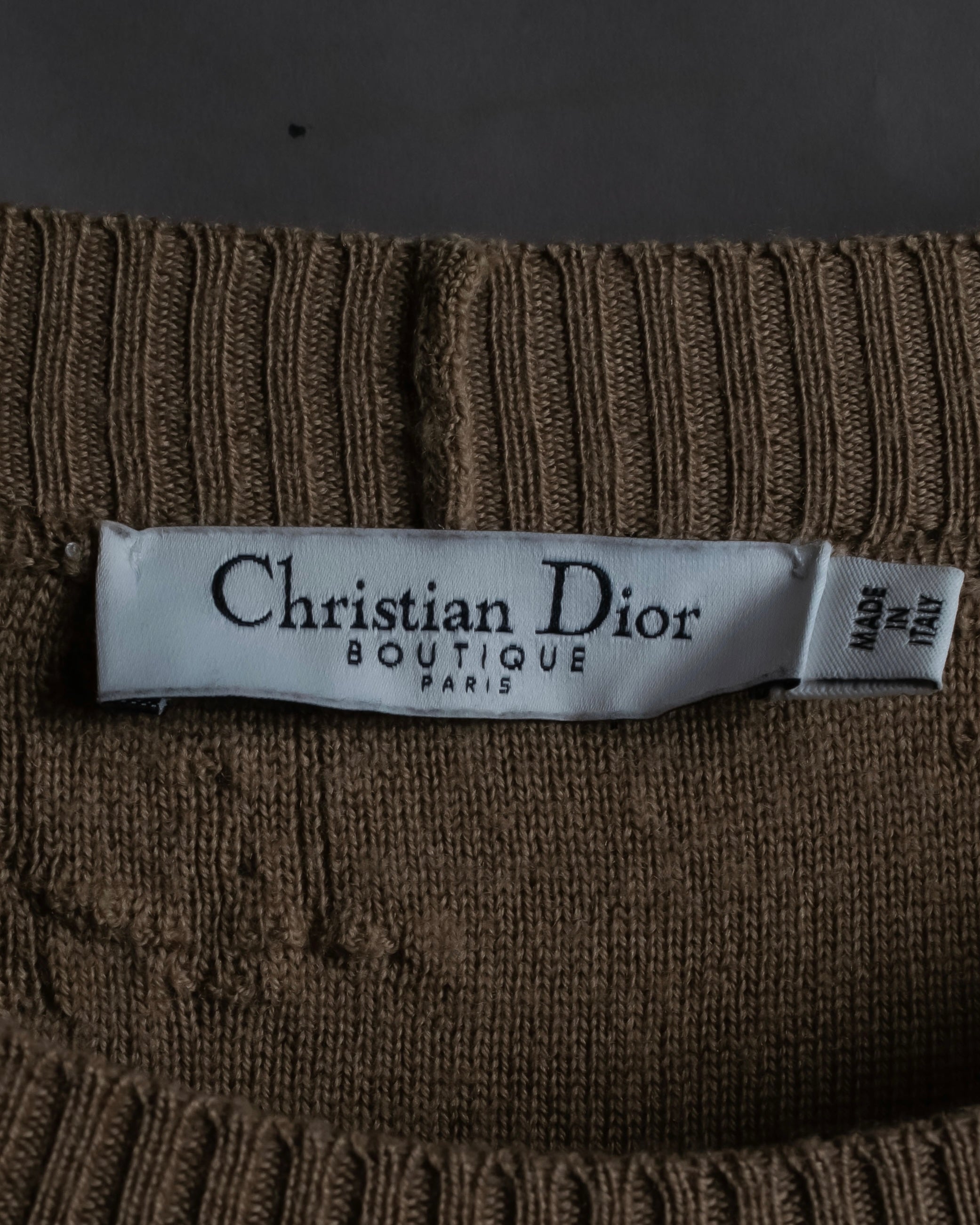 "Christian Dior" John Galliano period elbow patch knit