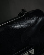 –SPECIAL– "VALENTINO GARAVANI" 2010’s Noir rockstud exotic patchwork chain bag