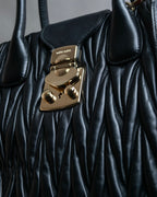 "MIU MIU" Matelasse design 2way leather bag
