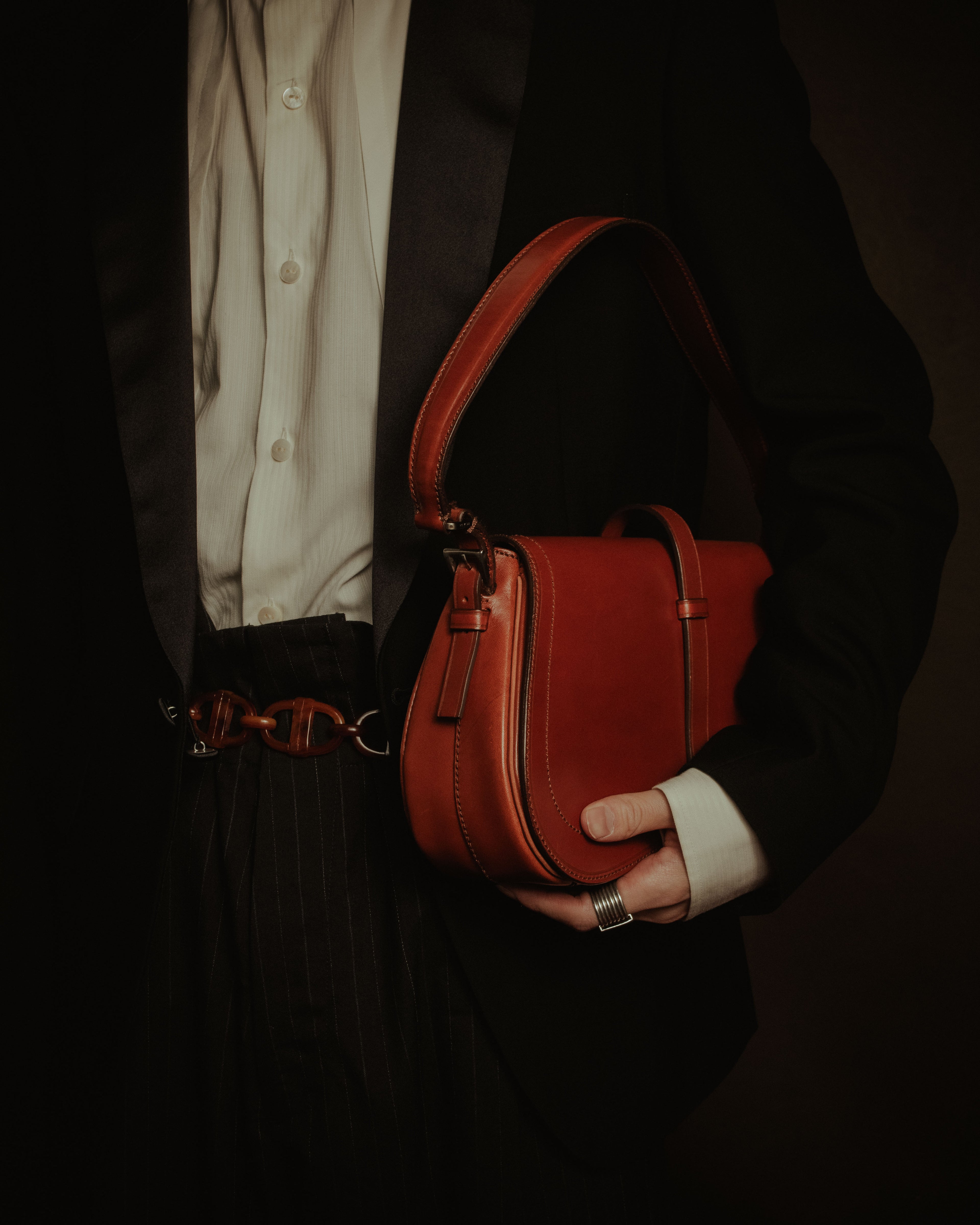 –SPECIAL– "PRADA" 90’s-00’s Minimal strap flap shoulder bag