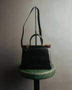 “Salvatore Ferragamo” 90’s-00’s Gancini leather top handle shoulder bag