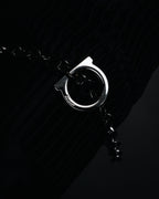 "Salvatore Ferragamo" 00’s-10’s tiger’s eye satin pleated chain bag