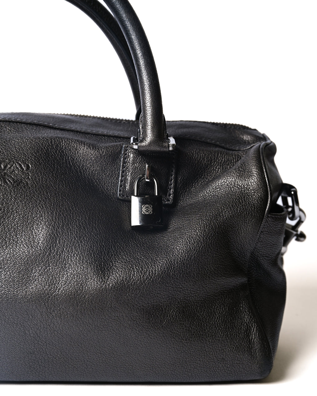 LOEWE/ Anagram 2 Way Mini Boston Hand Bag Metallic Black