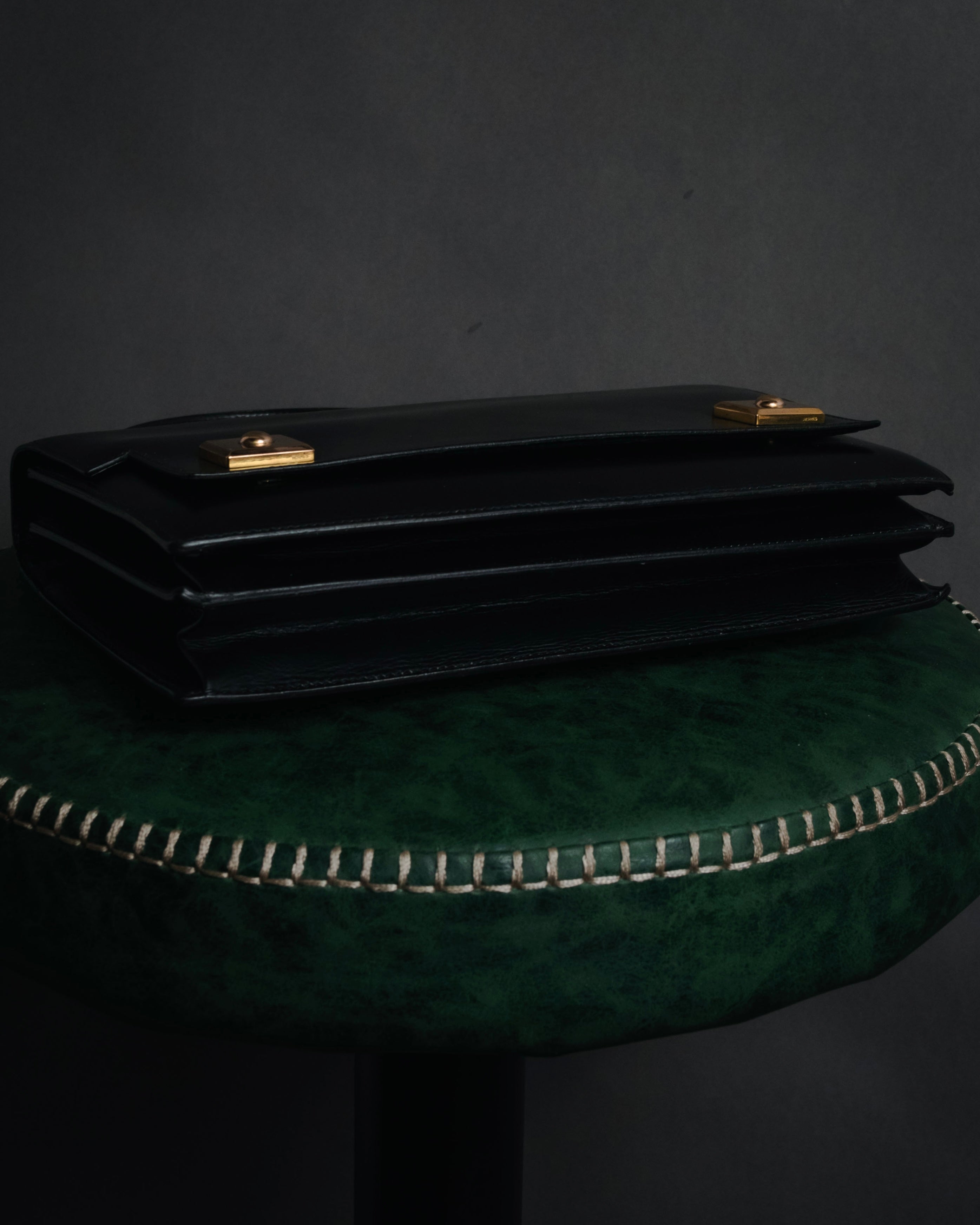 –SPECIAL– "HERMES" 60’s-70’s Box calf piano lock accordion bag