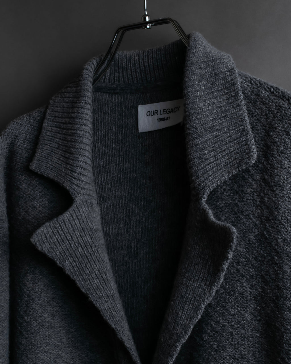 "OUR LEGACY" Patch pocket design lambswool knit jacket
