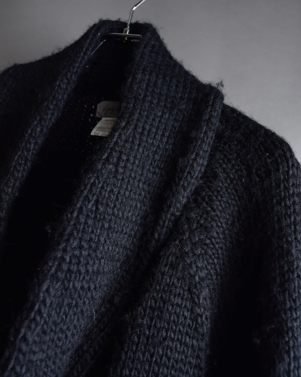 "YOHJI YAMAMOTO" 19AW Oversized cape knit cardigan