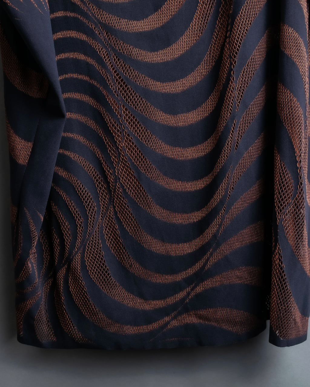 "PLEATS PLEASE ISSEY MIYAKE"
 Marble print dolman sleeve tops