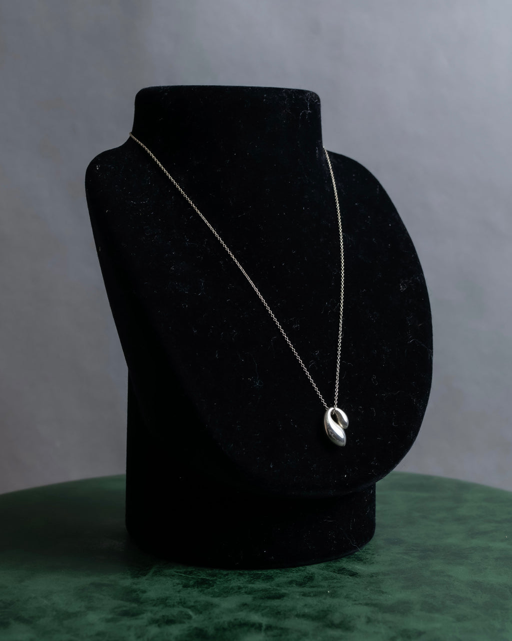 "Tiffany&amp;Co" Elsa Peretti double teardrop motif pendant