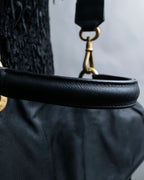 “JIL SANDER” Gold buckle 2 way nylon hand bag