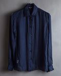 "GIORGIO ARMANI" Jacquard navy color shirt