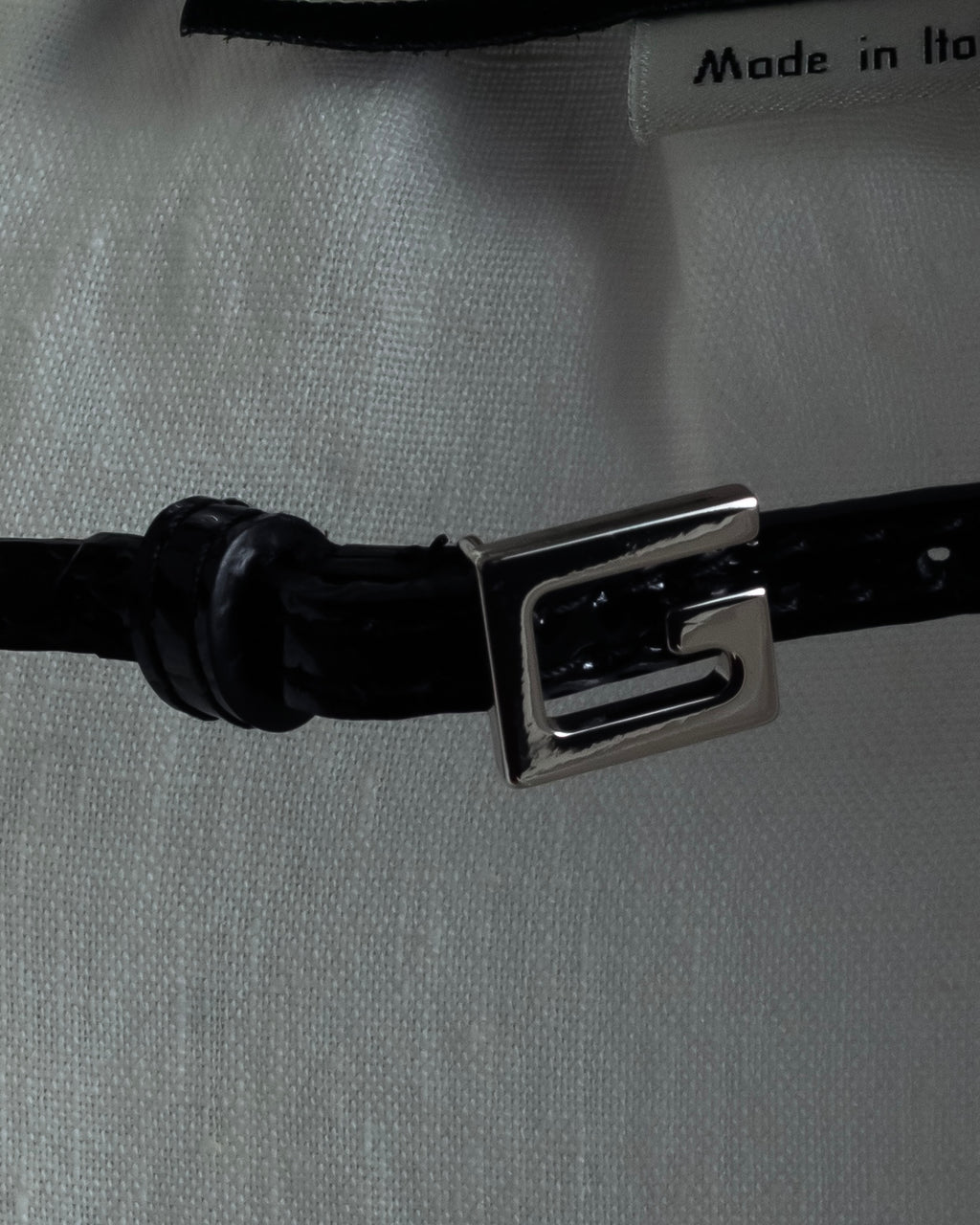 "GUCCI" Michele period ruffle round collar linen pullover shirt