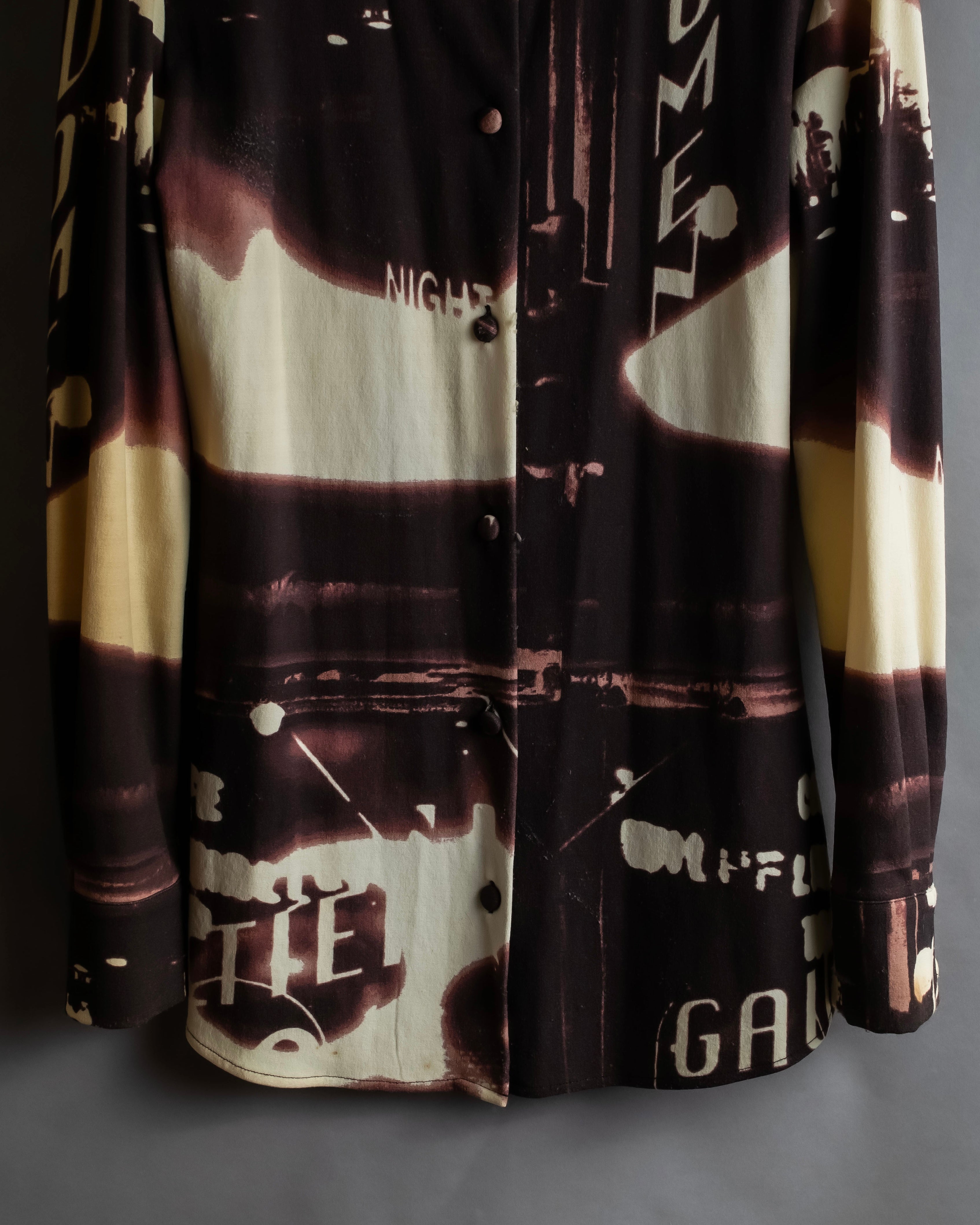 "JEAN PAUL GAULTIER" City night view graphic shirt