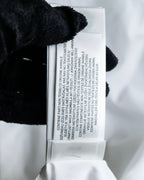 "BURBERRY" Wide collar embroidered emblem white shirt