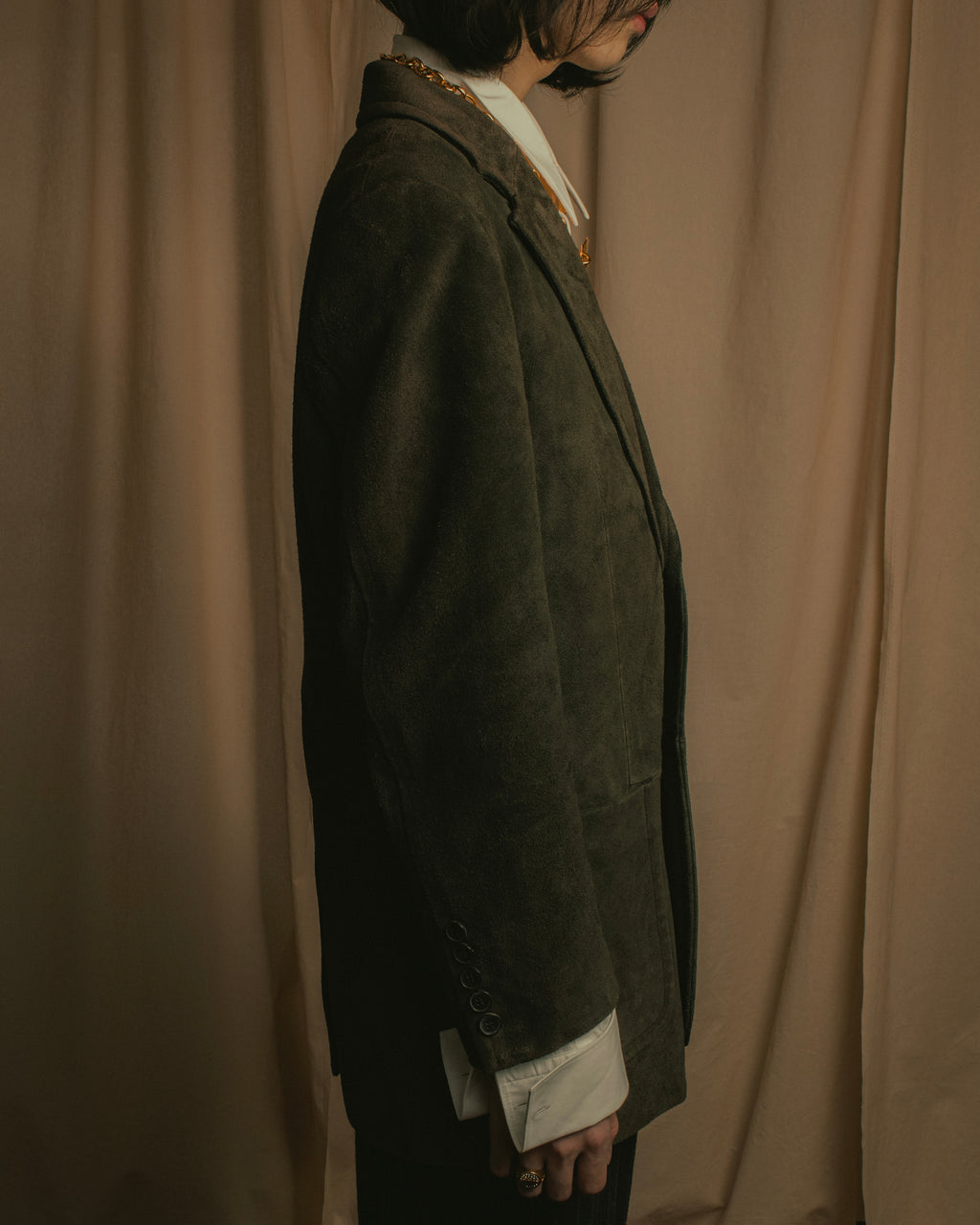 -SPECIAL- "GUCCI" 90’s Tom ford design suede tailored jacket