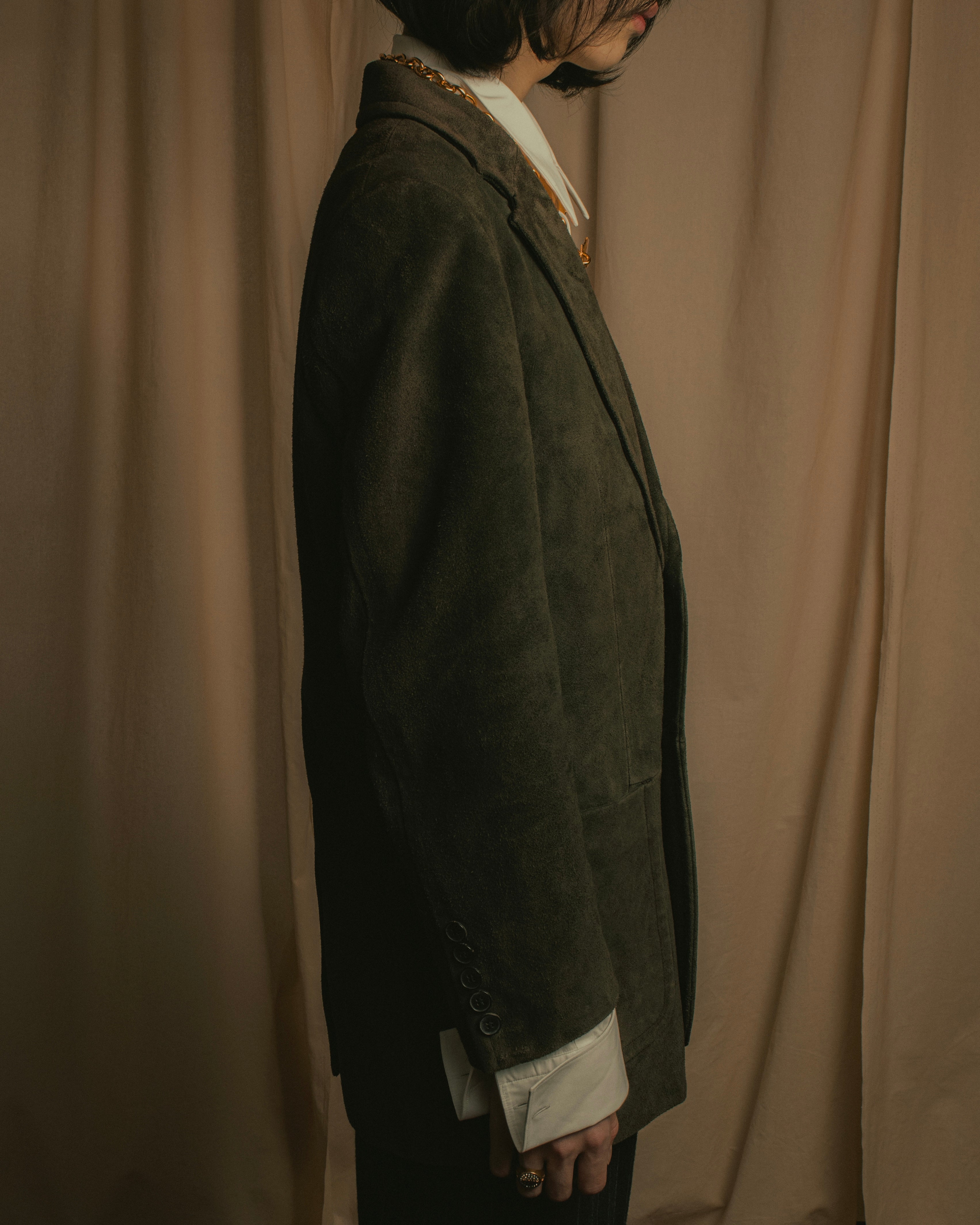 -SPECIAL- "GUCCI" 90’s Tom ford design suede tailored jacket