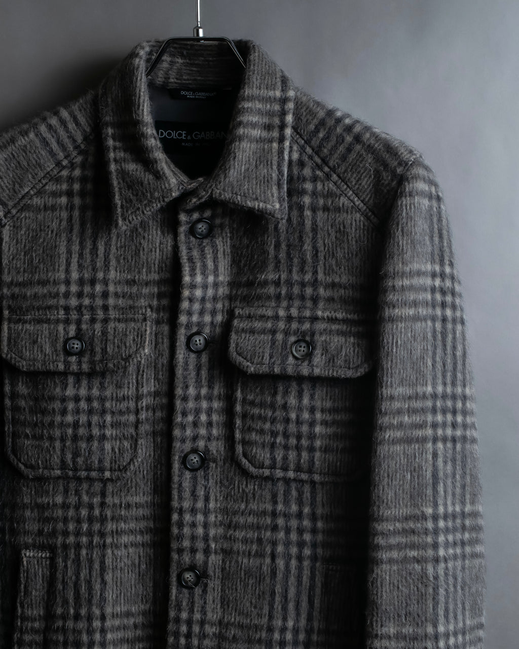 "Dolce &amp; Gabbana" Check pattern front pocket shirt jacket