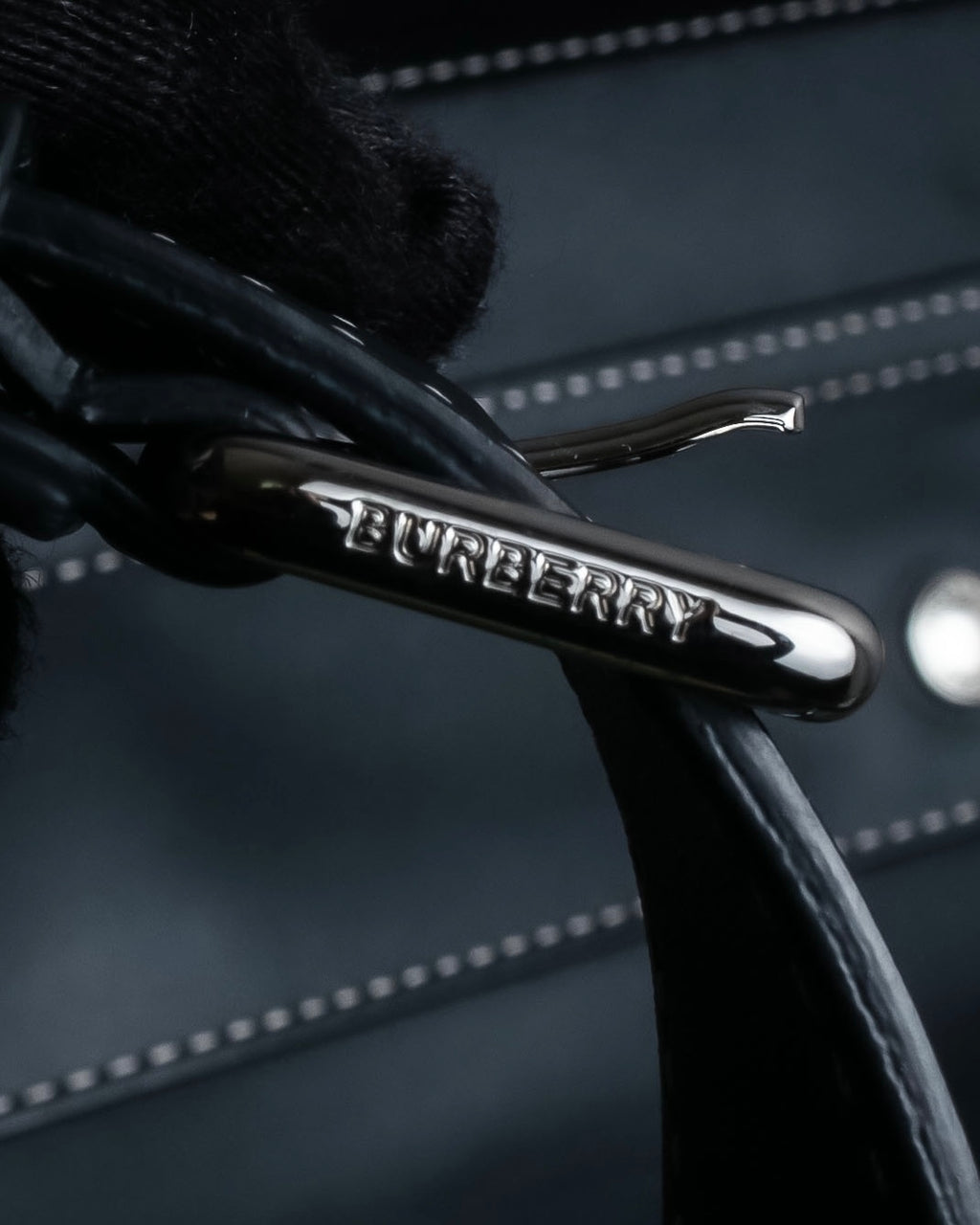 "BURBERRY" Suede switching design 2way shoulder bag