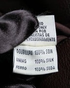 "Hermes by Gaultier" Round Pocket Wine Red Leather Skirt