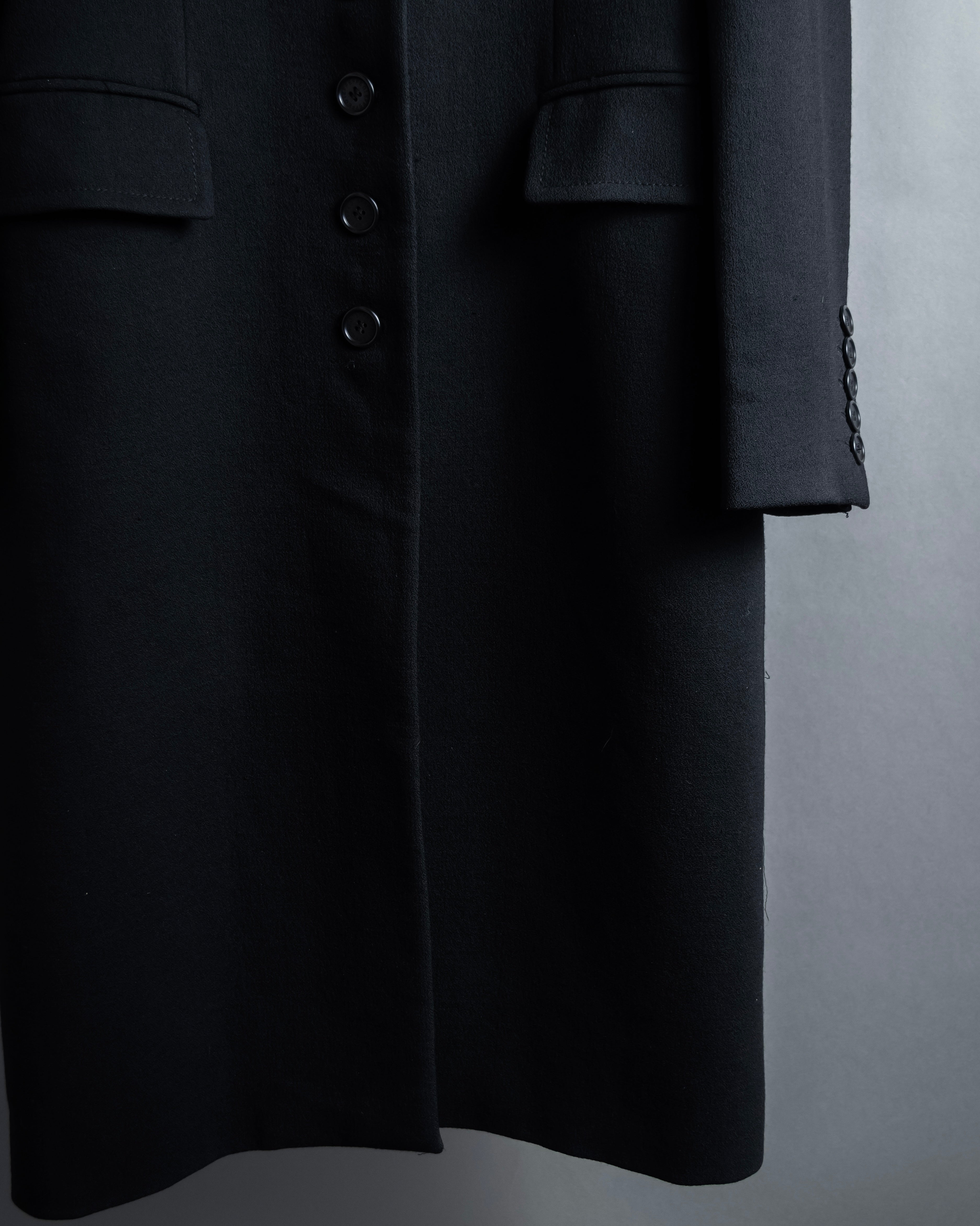 "GIANFRANCO FERRE" Multiple button sequences shaped long coat