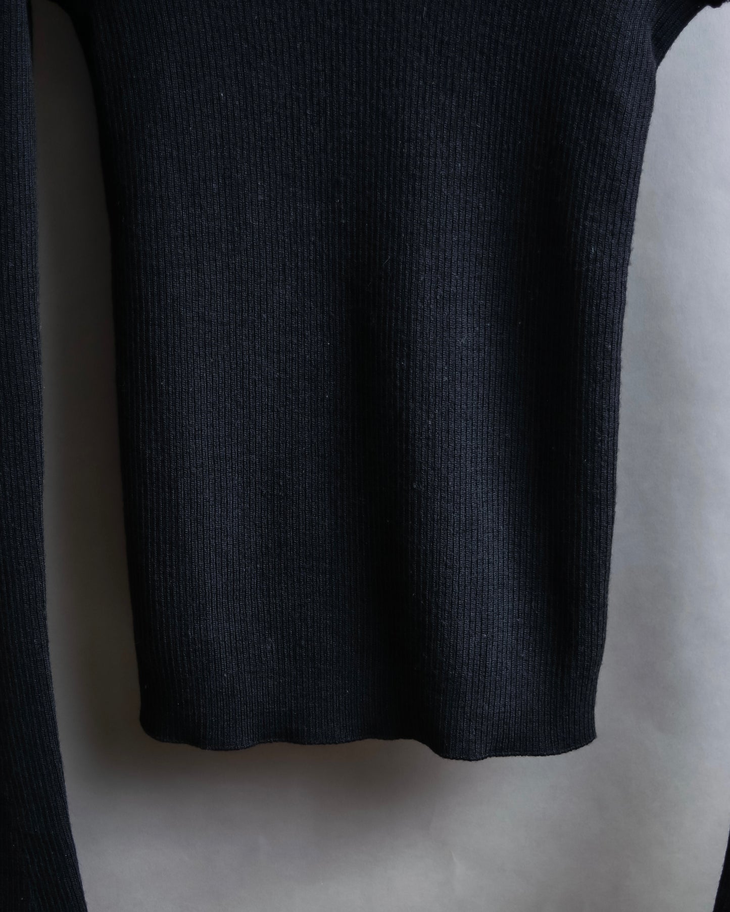 "FENDI" Bustier docking shape ribbed turtleneck knit