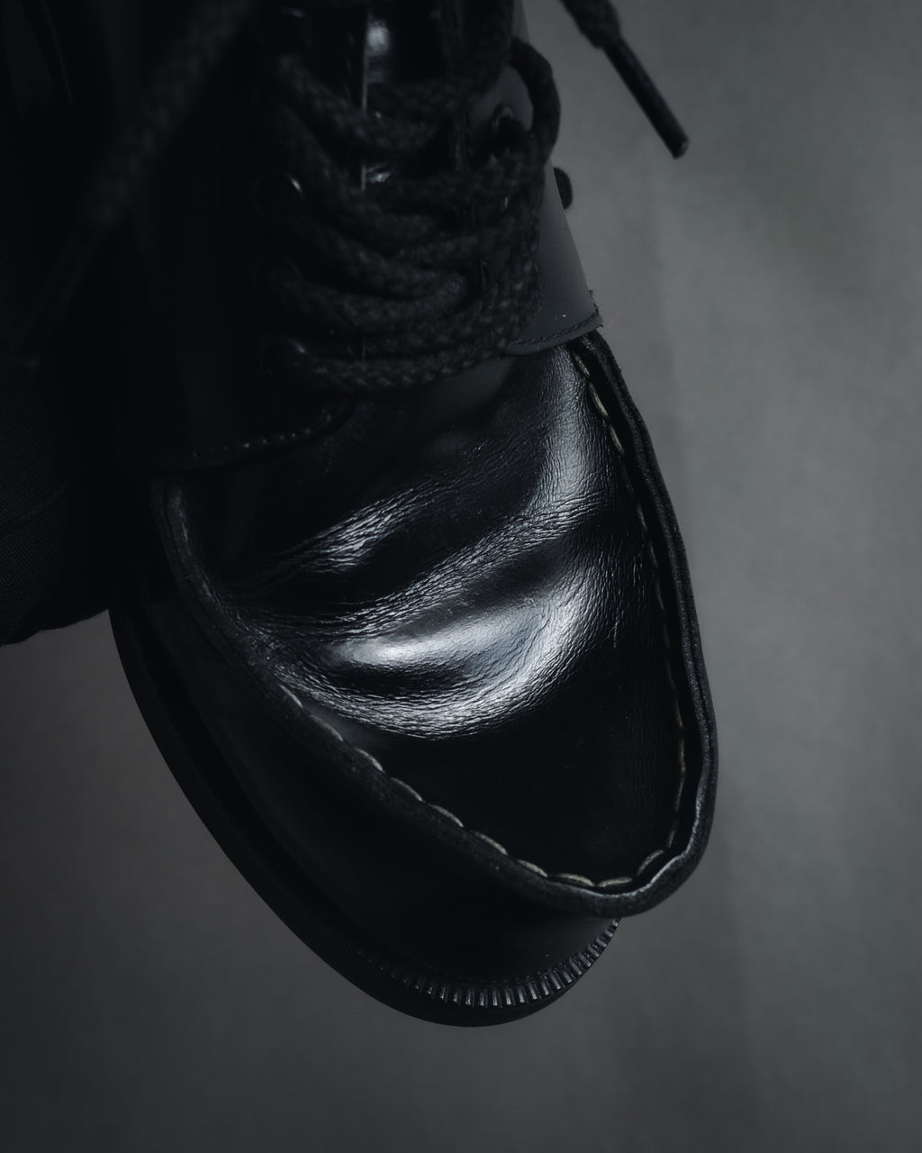 "Yohji Yamamoto FEMME" Lace-up leather ankle boots