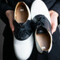 "COMME des GARCONS         COMME des GARCONS" Bicolor shark sole saddle shoes