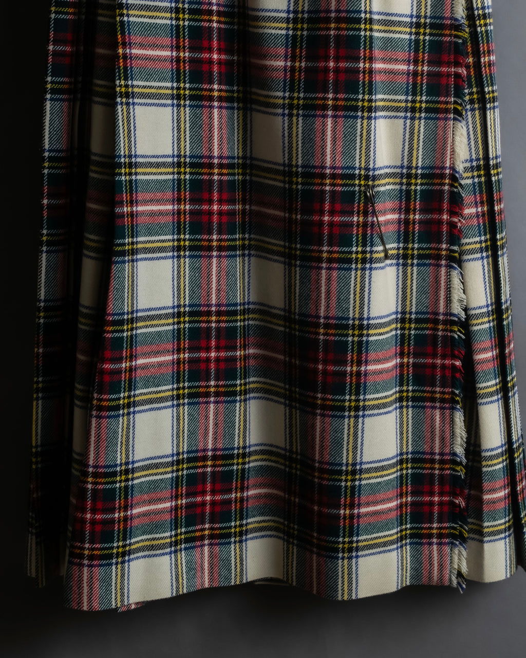"PINK HOUSE" Tartan check pleated wrap skirt