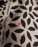 “Yves Saint Laurent” 80’s-90’s Leaf motif logo mini scarf