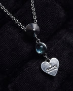 "GUCCI" Heart motif silver necklace