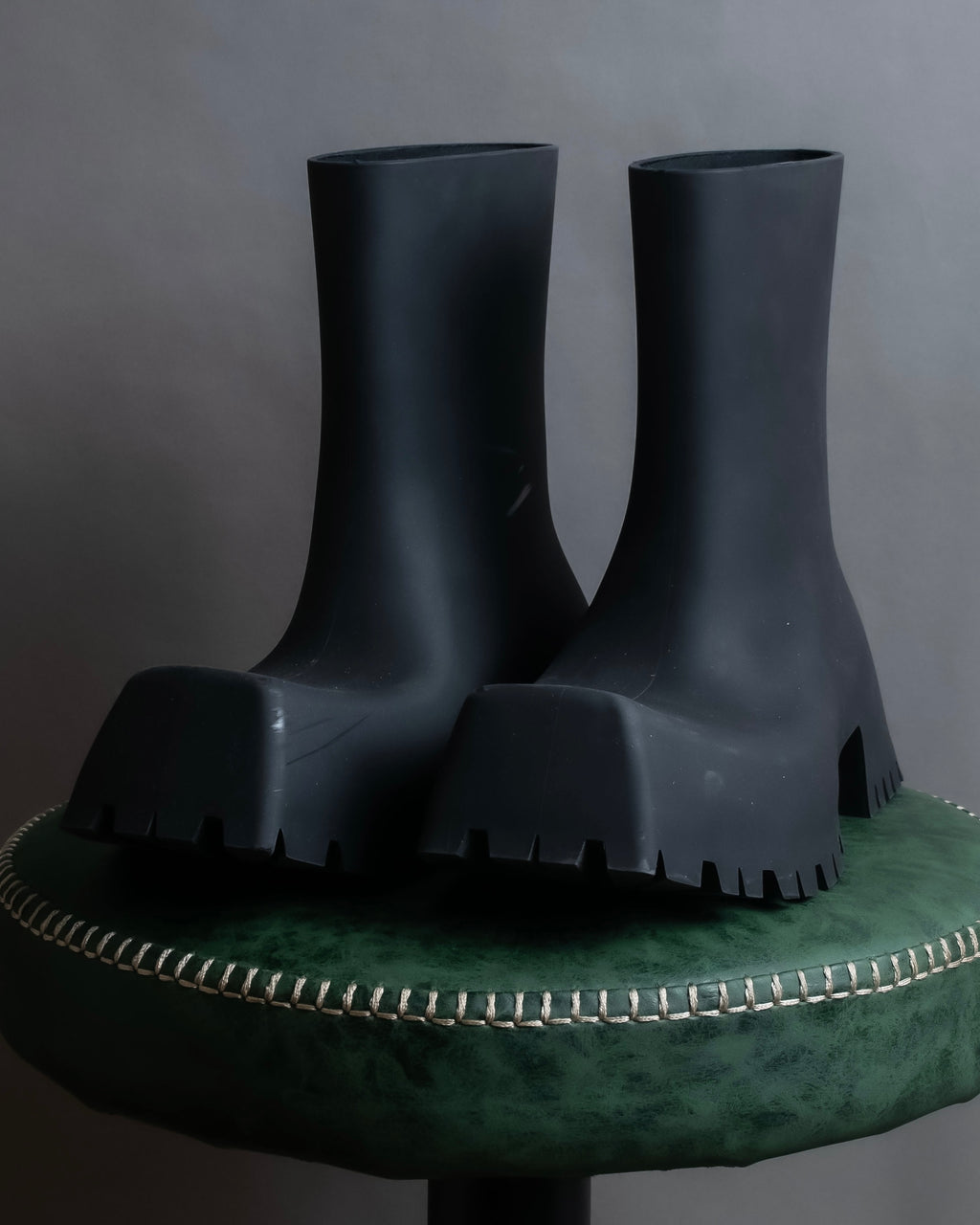 "BALENCIAGA" Rubber black trooper boots