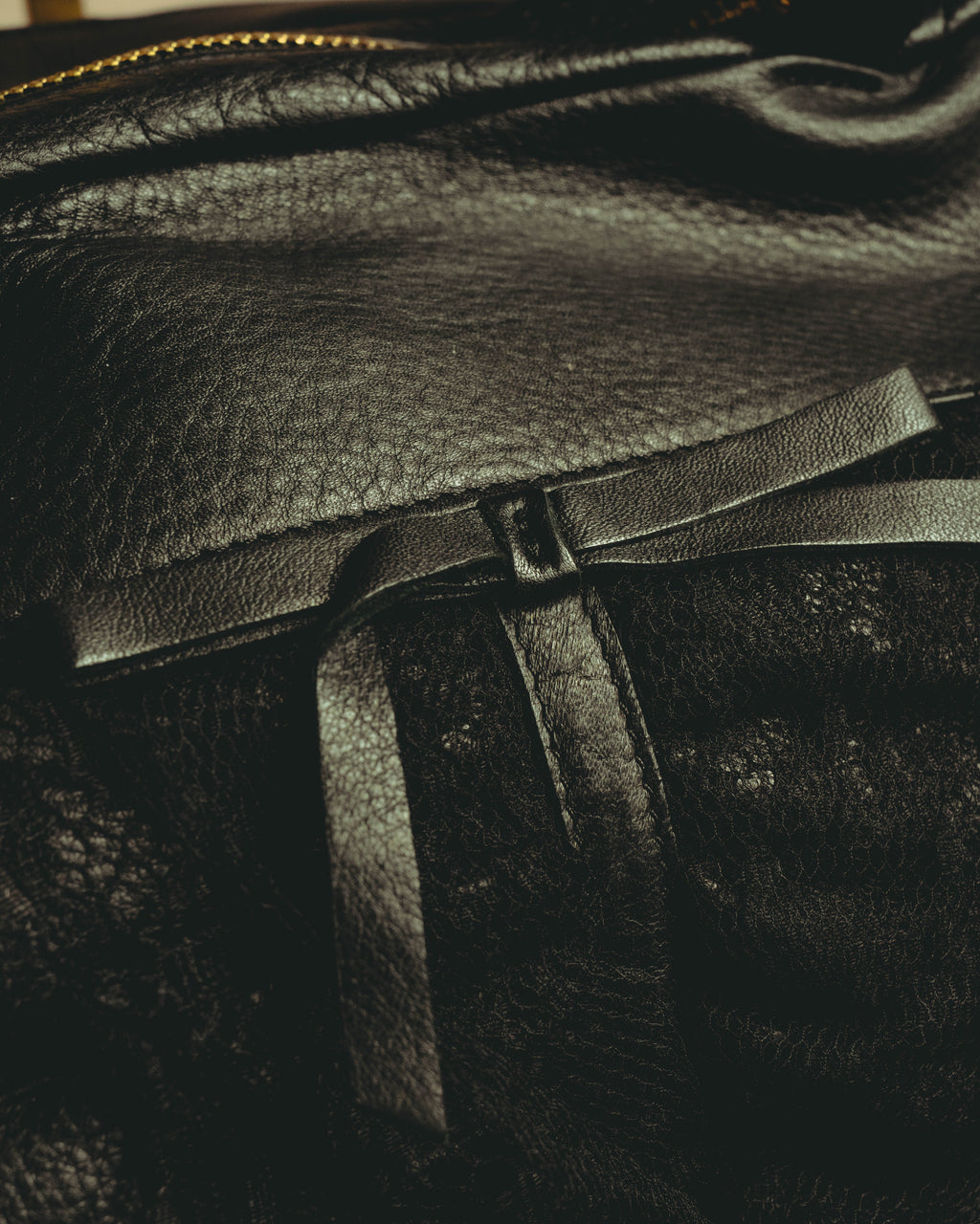 “RED VALENTINO” 2010’s lace bow leather two-way bag