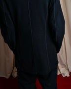 "EMPORIO ARMANI"  Piping design double zipper driver's knit